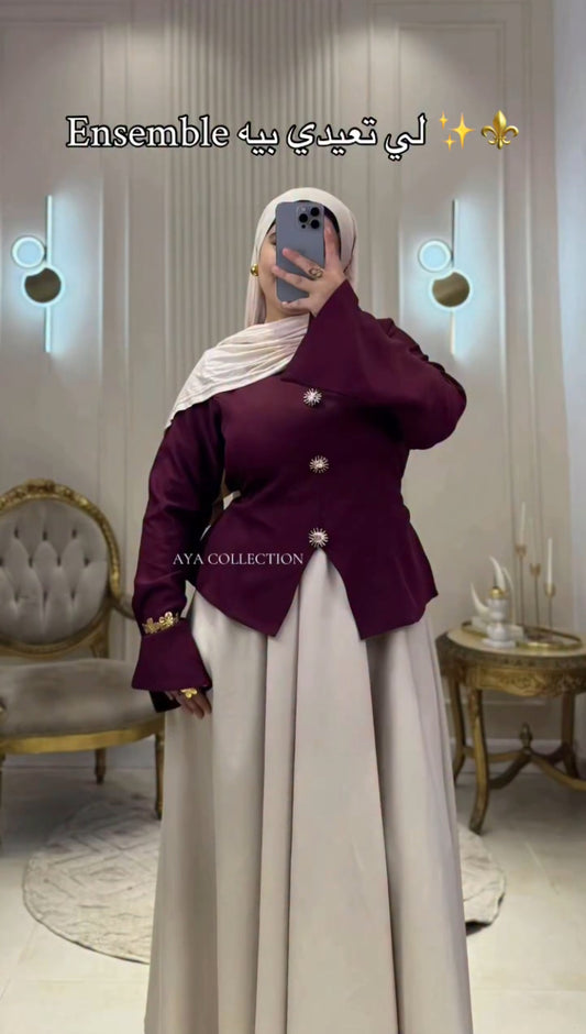 Ensemble Élégance Bordeaux ✨